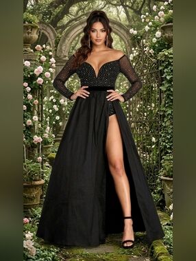 Windsor | Dresses | Sasha Formal High Slit Wrap Dress | Poshmark